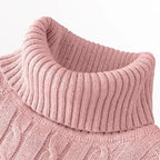 Suéteres de punto de manga larga de otoño para hombre, suéter de cuello alto ajustado para hombre, Jersey informal, suéter acanalado ligero - VibraStore