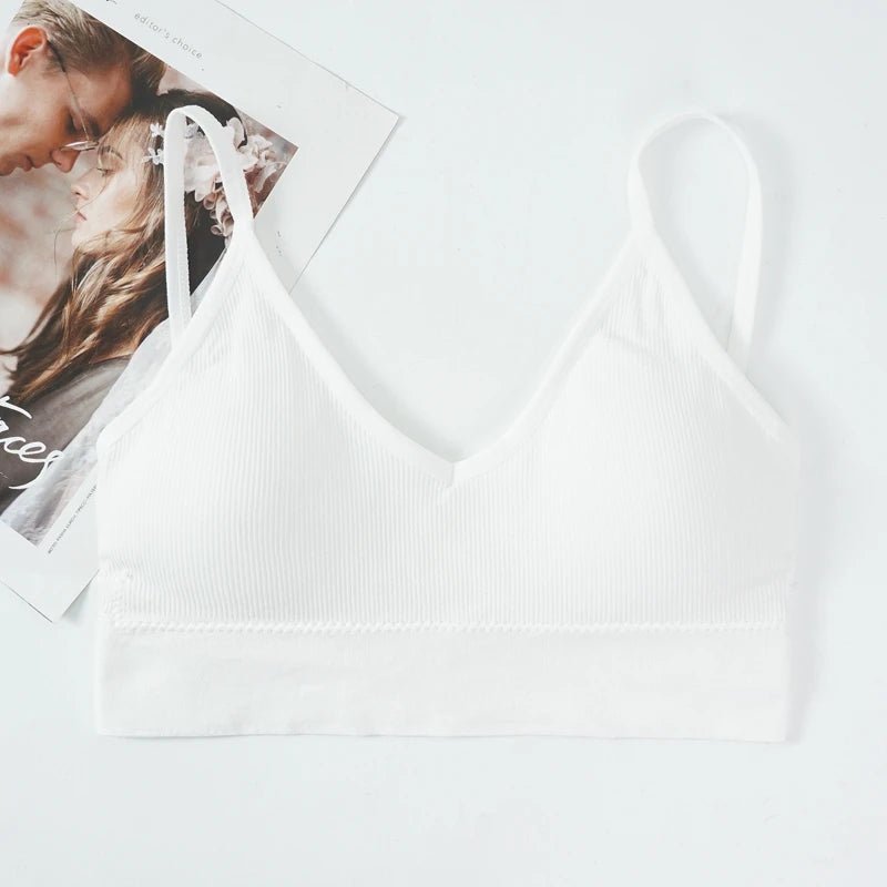 Sujetador Sexy sin costuras para mujer, con espalda descubierta de realce Bralette, sin aros, color sólido - VibraStore