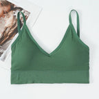 Sujetador Sexy sin costuras para mujer, con espalda descubierta de realce Bralette, sin aros, color sólido - VibraStore