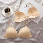 Sujetador sin aros para mujer, sujetador Sexy con parte de atrás bonita, copa triangular fina sin costuras, conjunto de sujetador de realce de pecho pequeño, 2 uds. - VibraStore