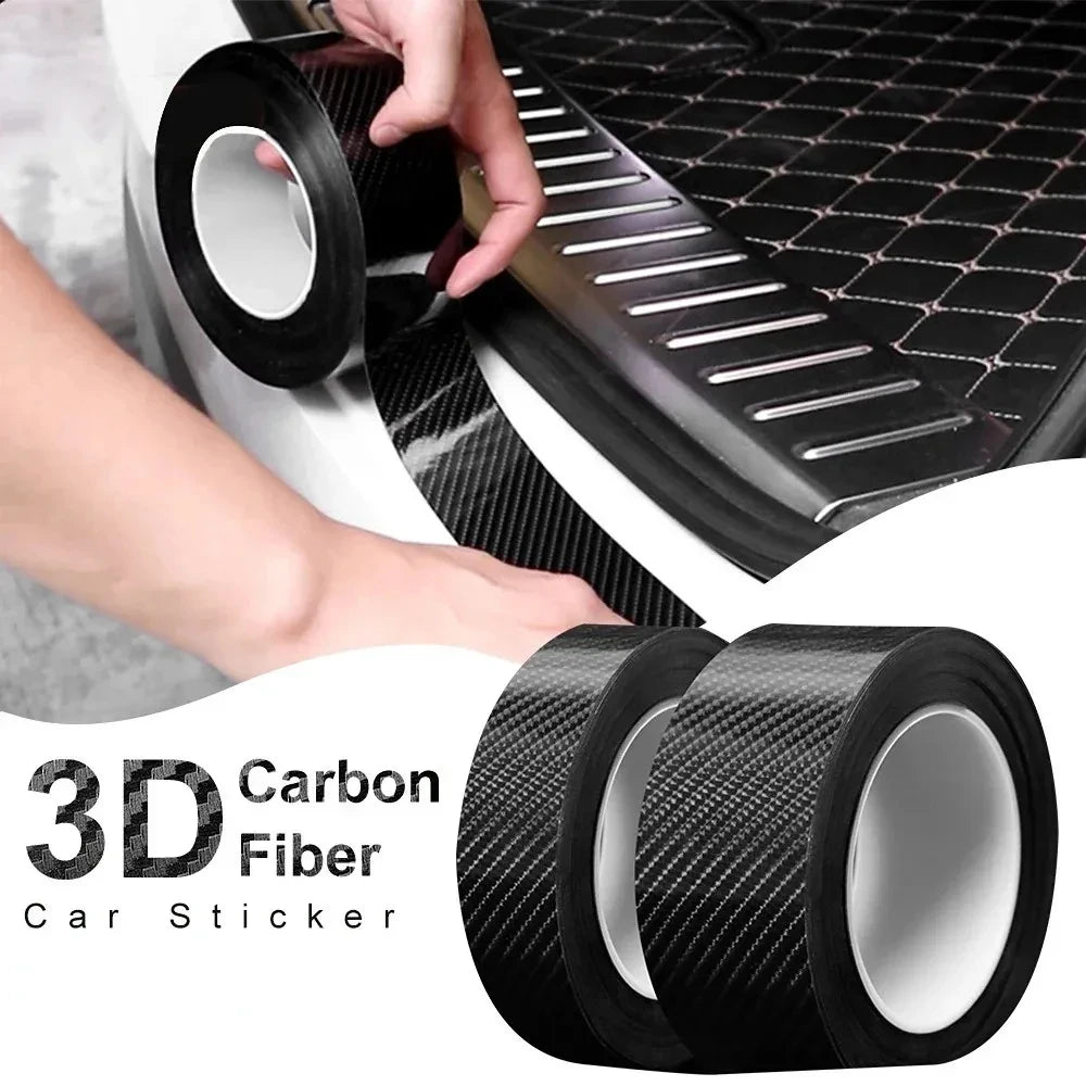 Super gloss black carbon fiber tape sticker Car sticker tape Waterproof film adhesive sealant DIY decal car motorcycle accessori - VibraStore