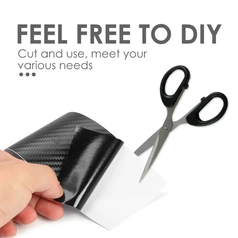 Super gloss black carbon fiber tape sticker Car sticker tape Waterproof film adhesive sealant DIY decal car motorcycle accessori - VibraStore