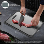 Tabla de cortar de titanio, tabla de cortar de titanio, tabla de cortar de doble cara de calidad alimentaria para carne, frutas, verduras 36*25cm - VibraStore