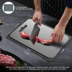 Tabla de cortar de titanio, tabla de cortar de titanio, tabla de cortar de doble cara de calidad alimentaria para carne, frutas, verduras 36*25cm - VibraStore