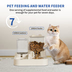 Transparent And Visible Pet Feeding And Drinking Dispenser, Automatically Refilling Food And Water, Caring For Every Moment, Allowing Owners To Travel Easily And Pets To Enjoy Worry Free Eating - VibraStore