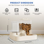 Transparent And Visible Pet Feeding And Drinking Dispenser, Automatically Refilling Food And Water, Caring For Every Moment, Allowing Owners To Travel Easily And Pets To Enjoy Worry Free Eating - VibraStore