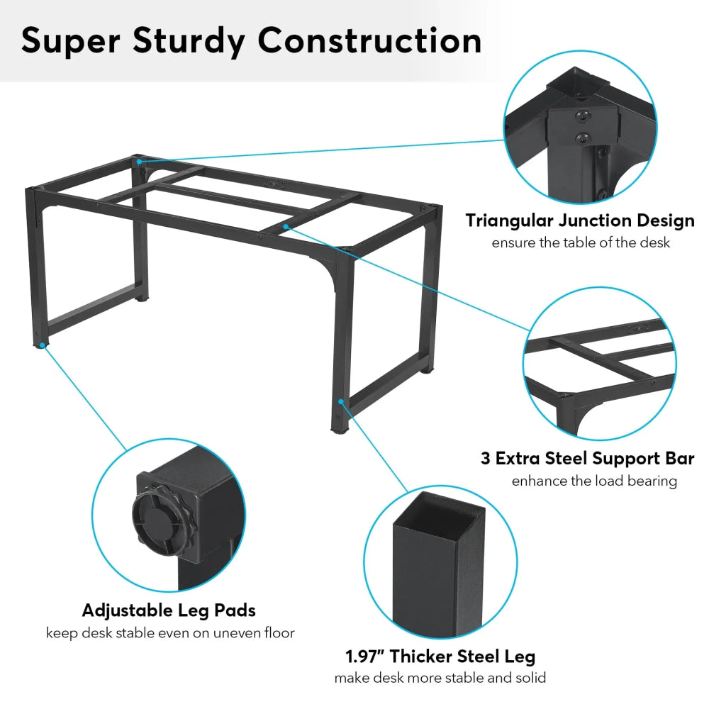 Tribesigns Large Office Desk Computer Table Study Writing Desk Workstation for Home Office Modern Computer Desk - VibraStore
