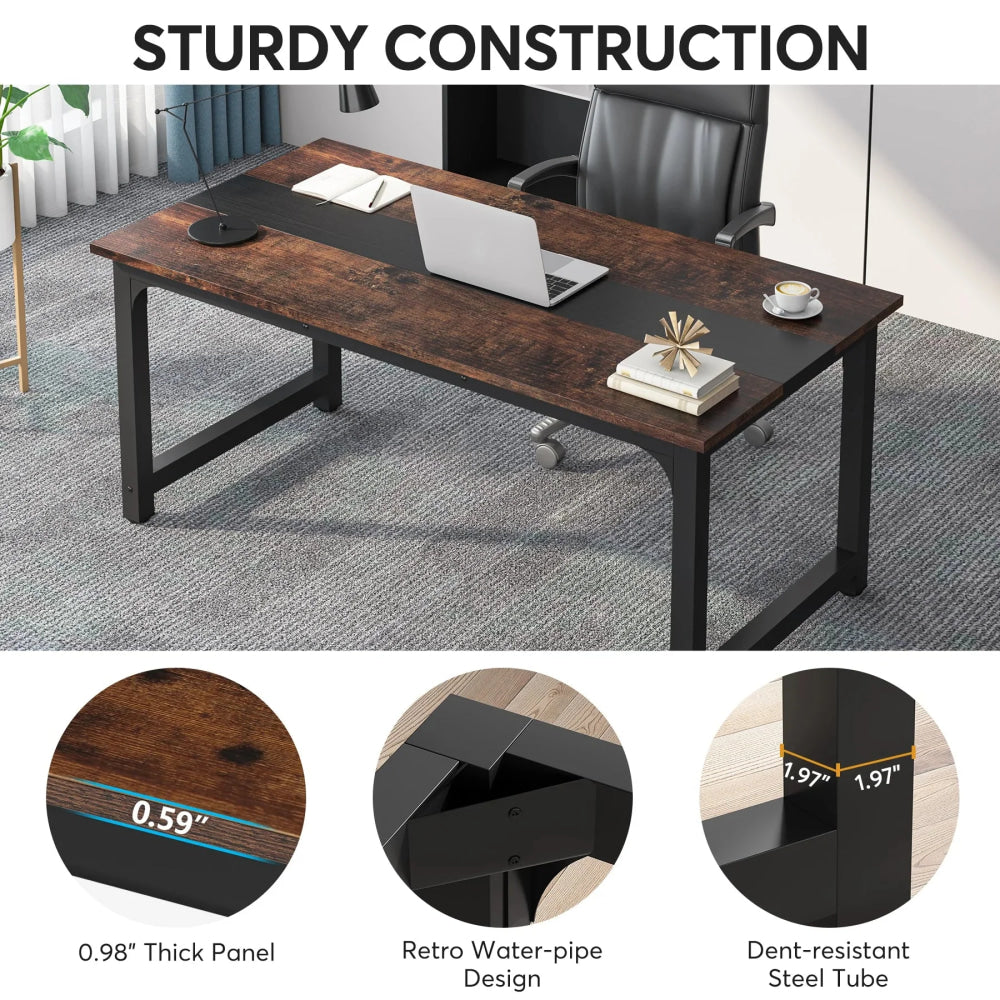 Tribesigns Large Office Desk Computer Table Study Writing Desk Workstation for Home Office Modern Computer Desk - VibraStore