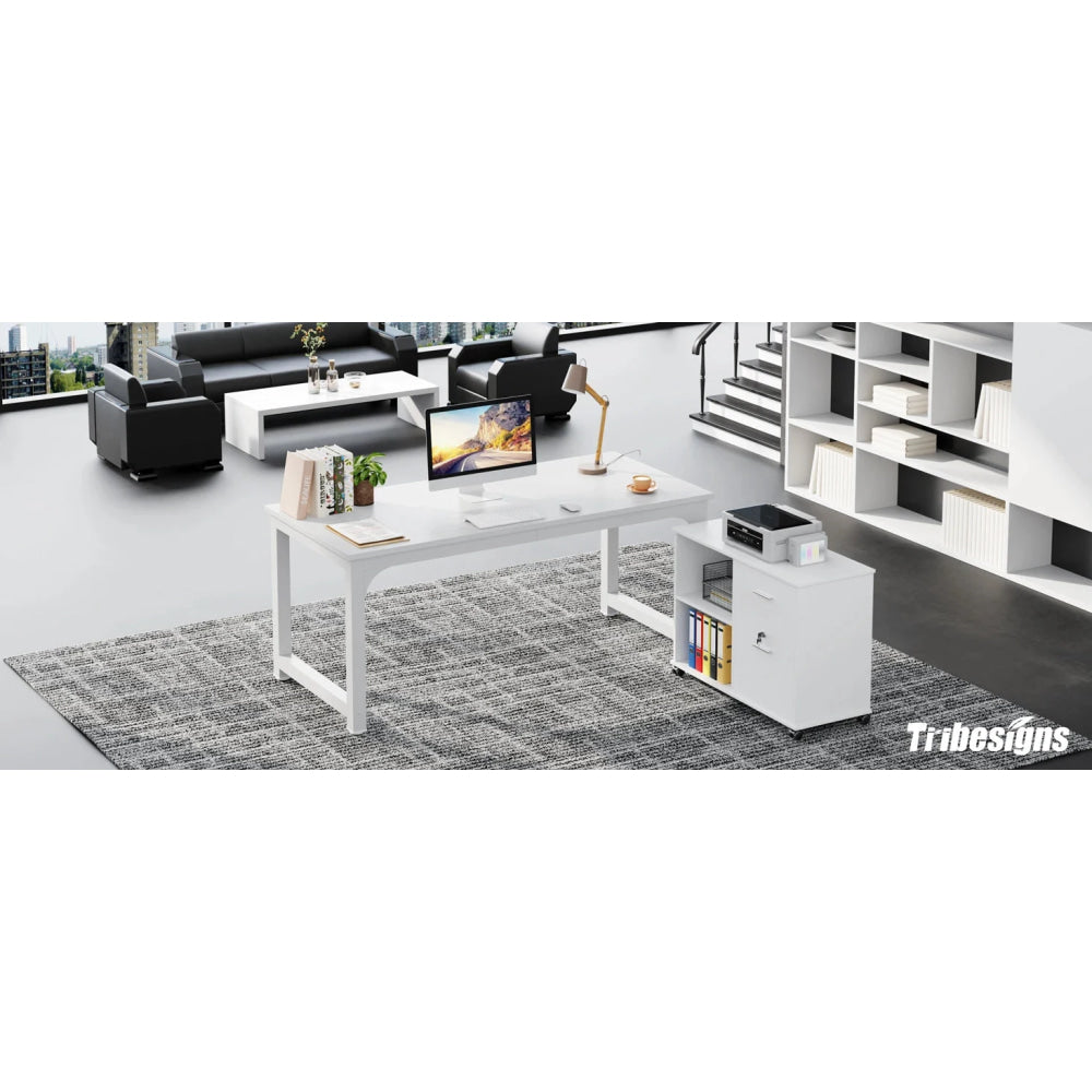 Tribesigns Large Office Desk Computer Table Study Writing Desk Workstation for Home Office Modern Computer Desk - VibraStore