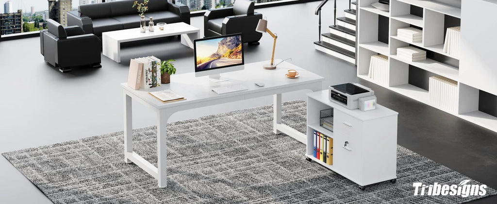 Tribesigns Large Office Desk Computer Table Study Writing Desk Workstation for Home Office Modern Computer Desk - VibraStore