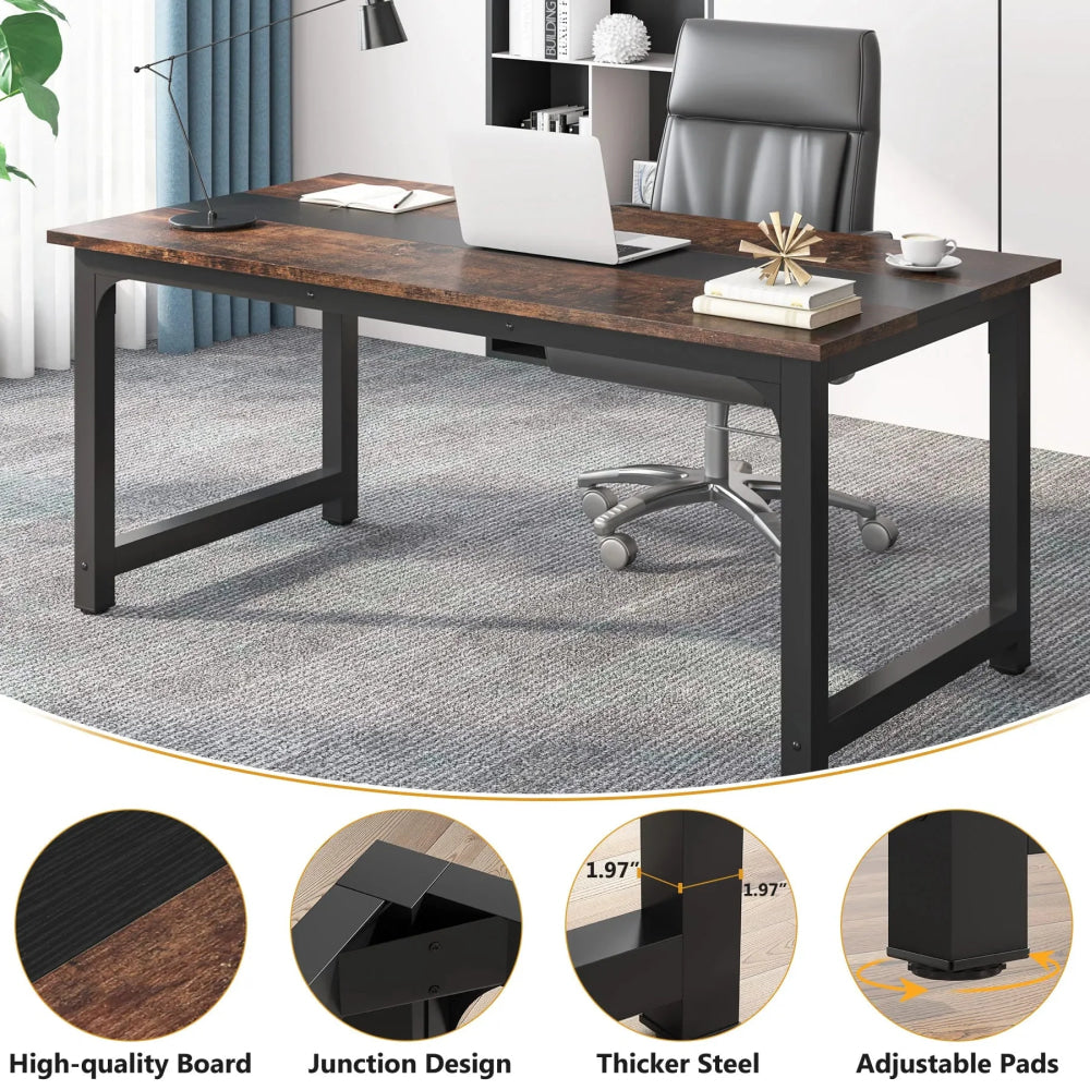 Tribesigns Large Office Desk Computer Table Study Writing Desk Workstation for Home Office Modern Computer Desk - VibraStore