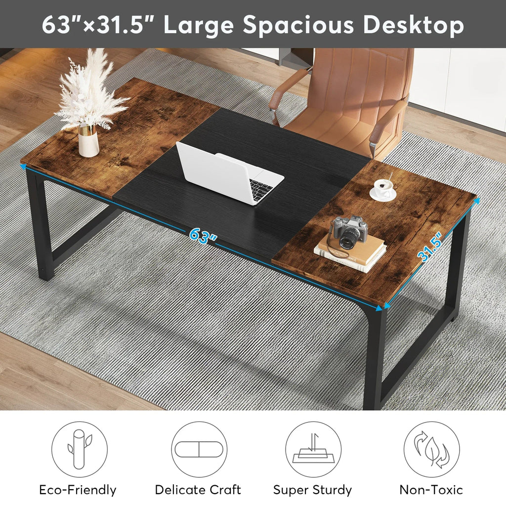 Tribesigns Large Office Desk Computer Table Study Writing Desk Workstation for Home Office Modern Computer Desk - VibraStore