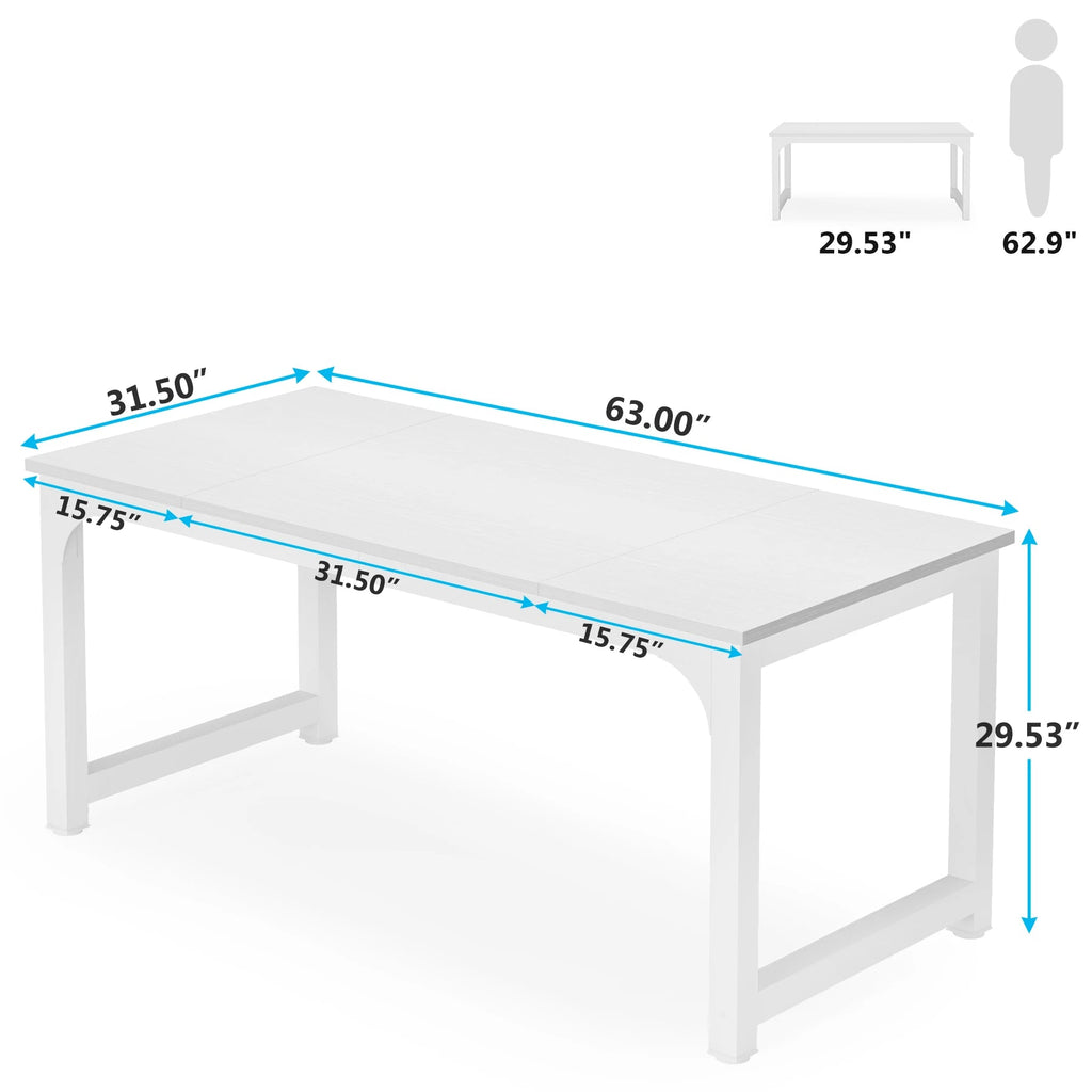 Tribesigns Large Office Desk Computer Table Study Writing Desk Workstation for Home Office Modern Computer Desk - VibraStore
