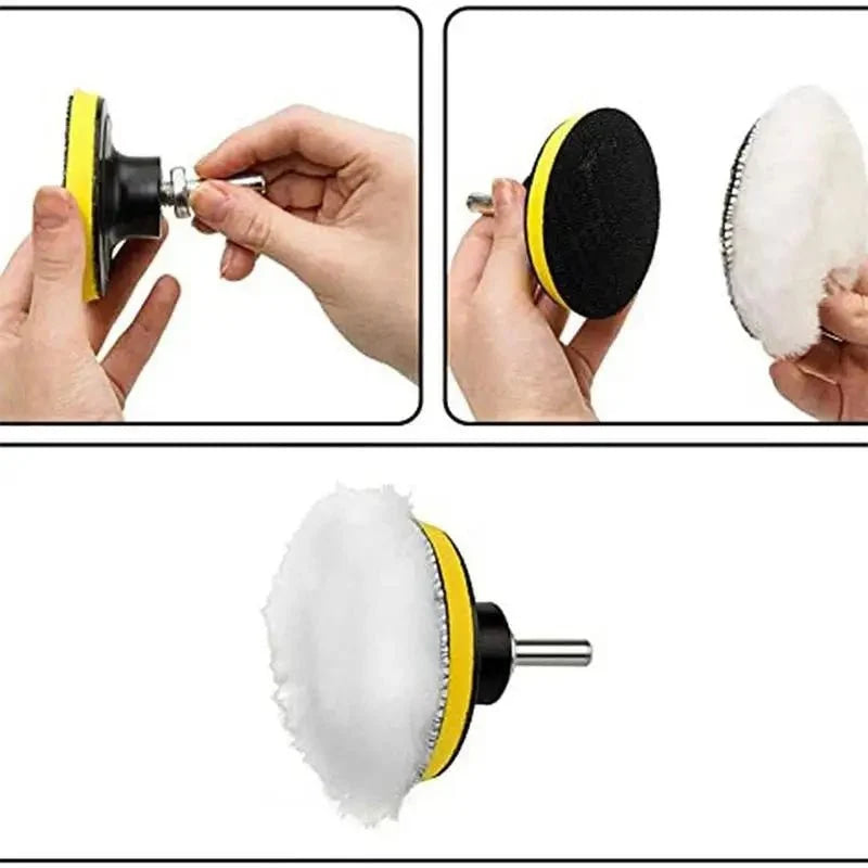 Universal Car Polish Pad 3/4inch For M10/M14 Soft Wool Machine Waxing Polisher Car Body Polishing Discs Cleaning Accessories - VibraStore