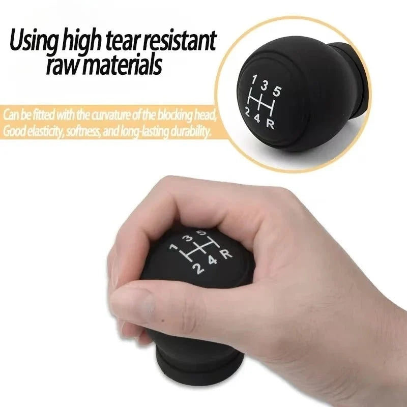 Universal Gear Shift Knob Silicone Cover Gear Rod Protect Case Dustproof WaterProof Lever Handle Skin Nonslip Manual Shifter - VibraStore