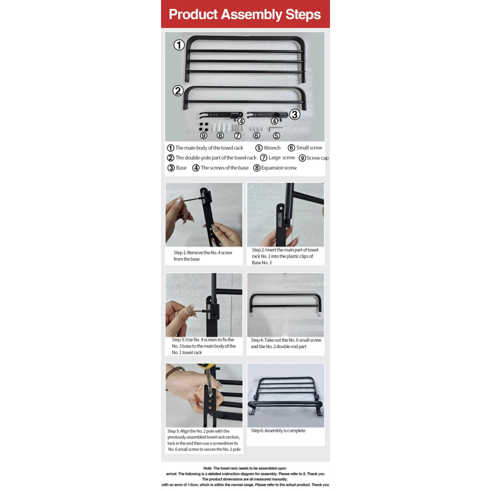 Upgrade And Thicken Grey/Black 40CM - 60CM Towel Rack Space Aluminum Toilet Storage Rack Wall Mounted BathTowel Rack - VibraStore