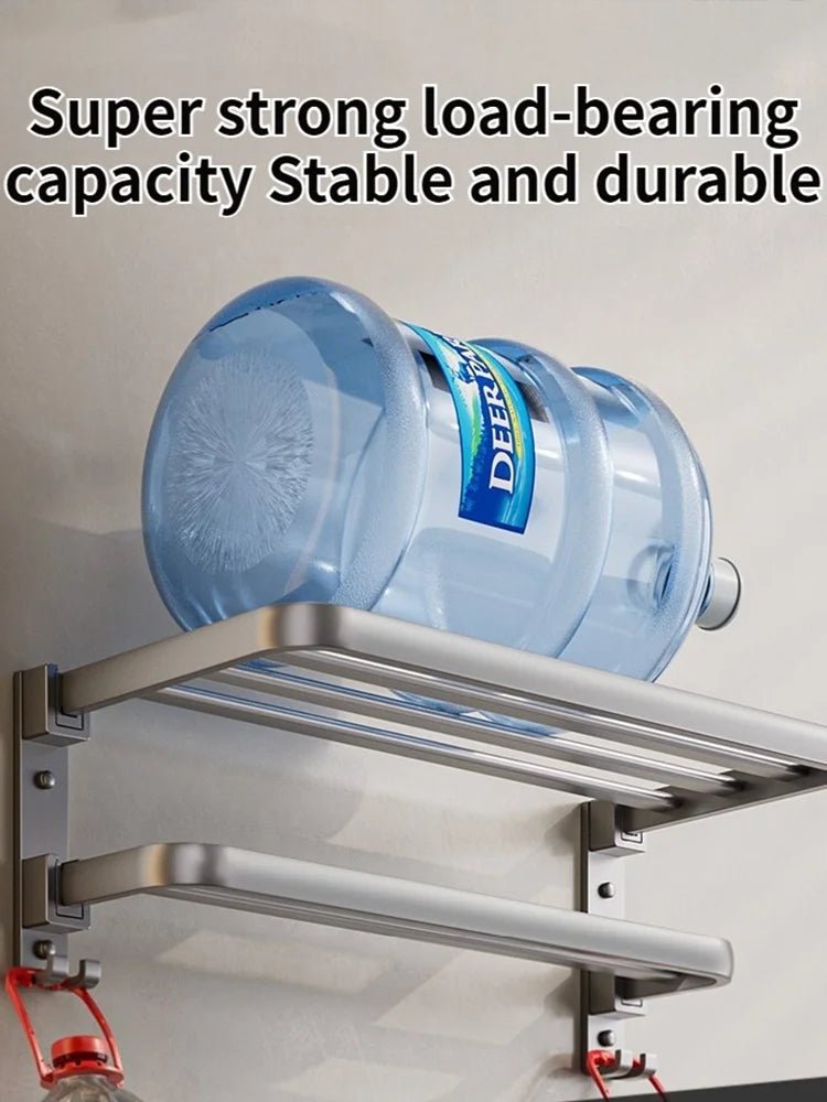 Upgrade And Thicken Grey/Black 40CM - 60CM Towel Rack Space Aluminum Toilet Storage Rack Wall Mounted BathTowel Rack - VibraStore