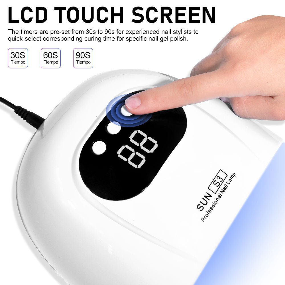 UV Nail Lamp, UV Light For Gel Nails LED Nail Dryer With 3 Timer, Smart Sensor, LCD Display Fast Curing Gel Nail Polish Nail Art Tools Manicure Accessories - VibraStore