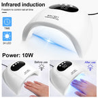 UV Nail Lamp, UV Light For Gel Nails LED Nail Dryer With 3 Timer, Smart Sensor, LCD Display Fast Curing Gel Nail Polish Nail Art Tools Manicure Accessories - VibraStore