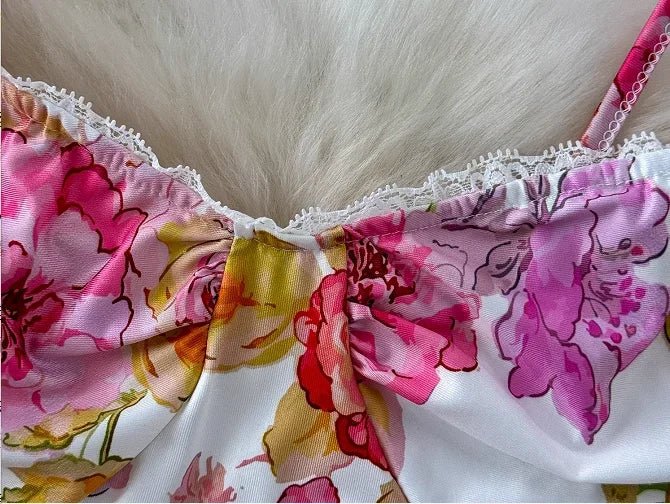 Verano 2025 Vestido largo con estampado floral para mujer, sin mangas, estilo playero, tirantes finos, vestido largo ajustado para fiesta de cumpleaños - VibraStore