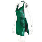 Vestido corto elegante para mujer, Sexy y a la moda, con cuello colgante, espalda descubierta, parte inferior en el pecho, lentejuelas, vestido de fiesta para chica y baile - VibraStore