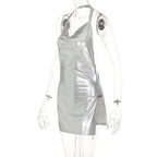 Vestido corto elegante para mujer, Sexy y a la moda, con cuello colgante, espalda descubierta, parte inferior en el pecho, lentejuelas, vestido de fiesta para chica y baile - VibraStore