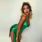 Vestido corto elegante para mujer, Sexy y a la moda, con cuello colgante, espalda descubierta, parte inferior en el pecho, lentejuelas, vestido de fiesta para chica y baile - VibraStore