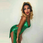 Vestido corto elegante para mujer, Sexy y a la moda, con cuello colgante, espalda descubierta, parte inferior en el pecho, lentejuelas, vestido de fiesta para chica y baile - VibraStore