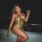 Vestido corto elegante para mujer, Sexy y a la moda, con cuello colgante, espalda descubierta, parte inferior en el pecho, lentejuelas, vestido de fiesta para chica y baile - VibraStore