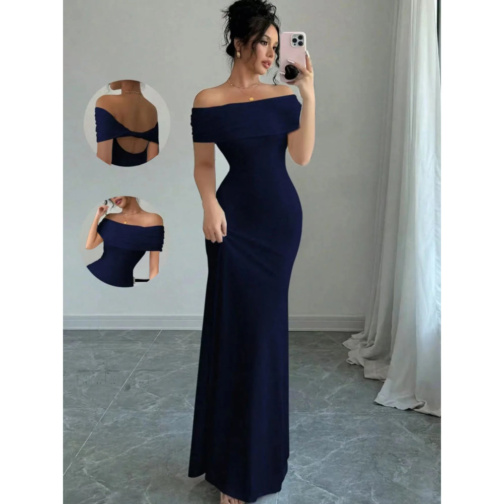 Vestido de fiesta con hombros descubiertos, vestido midi ajustado sexy sin mangas para mujer, vestido de cóctel elegante con vendaje para salir por la noche - VibraStore