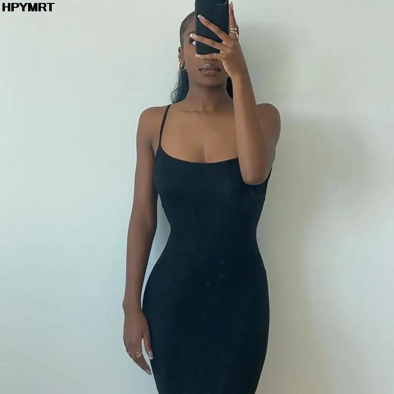 Vestido de satén sin mangas con espalda descubierta para mujer, maxivestido Sexy ajustado para fiesta Y2K, ropa elegante para mujer 2022 - VibraStore