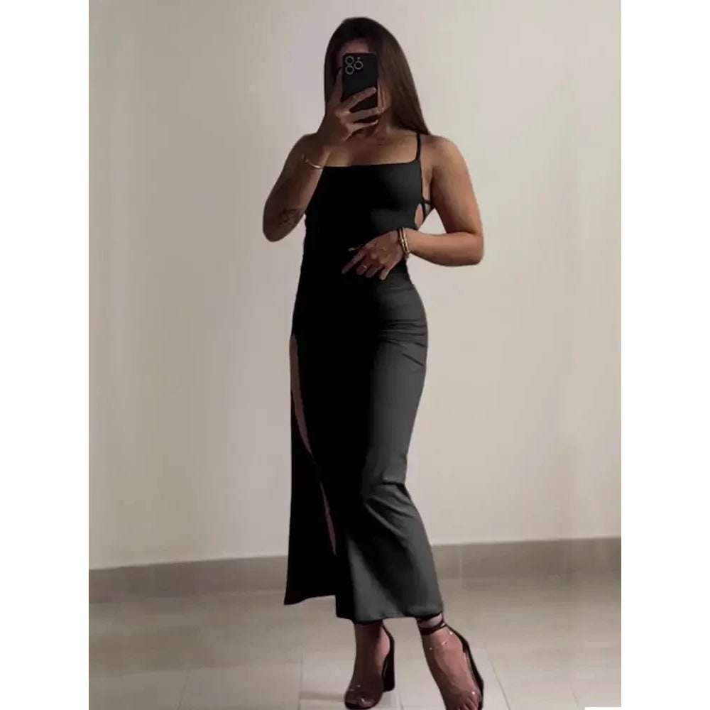 vestido de verano de alta sensibilidad correa halter Spice Girl bolso vestido de cadera - VibraStore