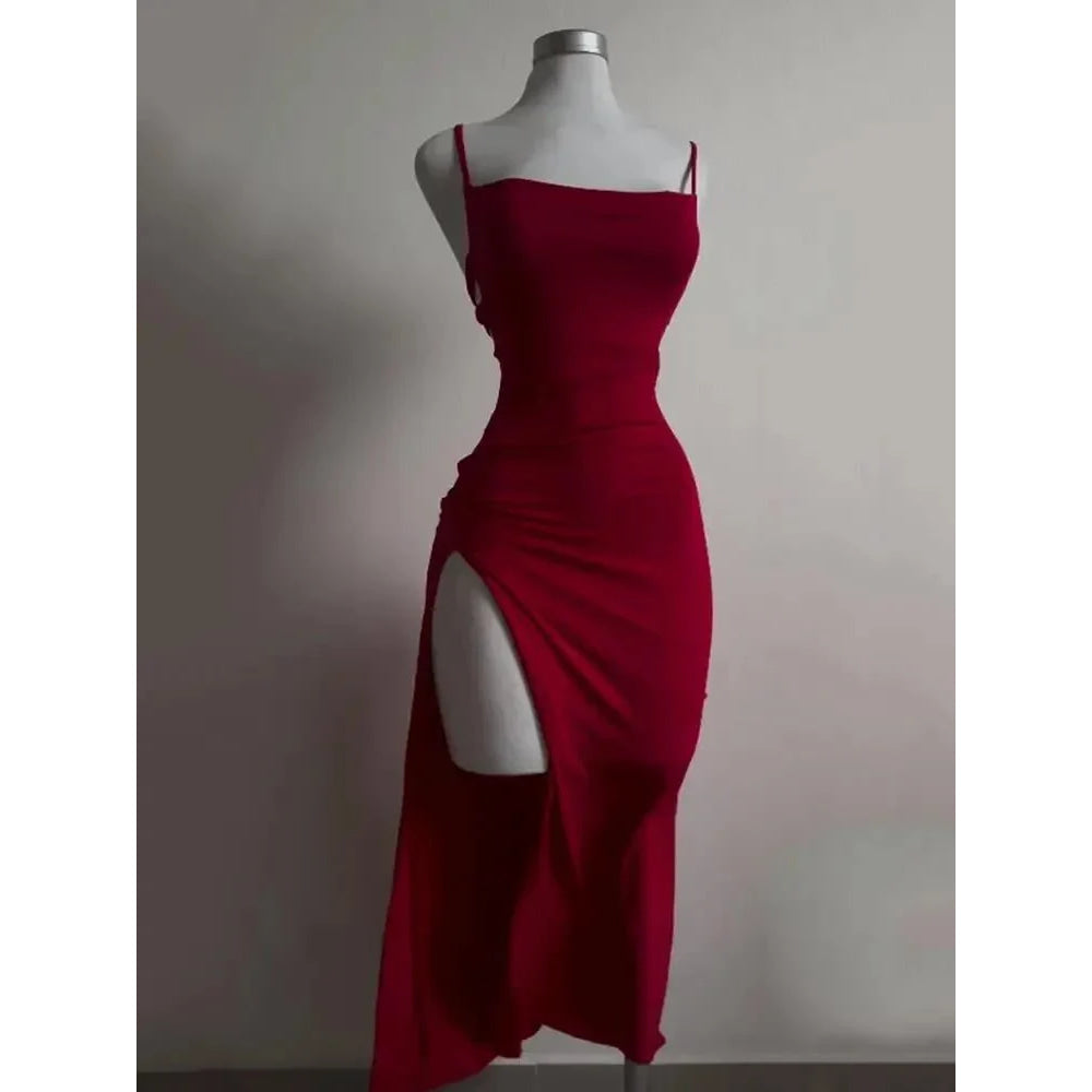 vestido de verano de alta sensibilidad correa halter Spice Girl bolso vestido de cadera - VibraStore