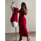 vestido de verano de alta sensibilidad correa halter Spice Girl bolso vestido de cadera - VibraStore