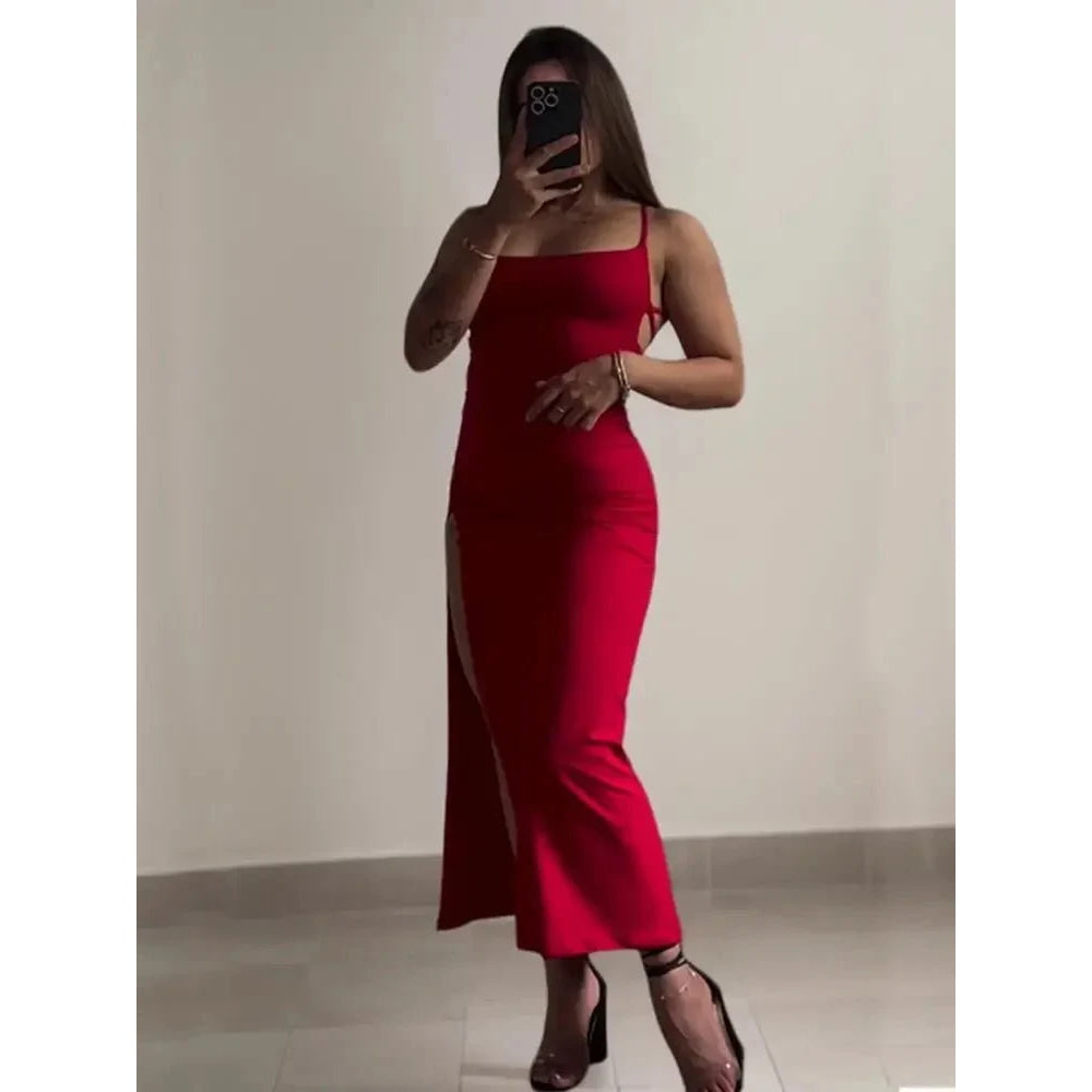 vestido de verano de alta sensibilidad correa halter Spice Girl bolso vestido de cadera - VibraStore