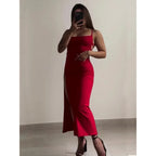 vestido de verano de alta sensibilidad correa halter Spice Girl bolso vestido de cadera - VibraStore