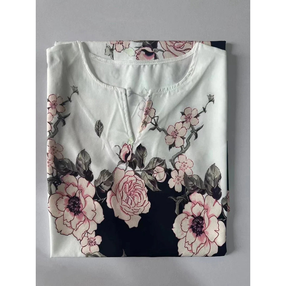 Vestido sin mangas con cuello en V para mujer, vestido cruzado europeo y americano, estampado Sexy, dobladillo grande, Comercio Exterior, nuevo, 2024 - VibraStore