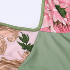 Vestido sin mangas con tirantes y estampado Floral, vestido elegante de verano para mujer, vestido Halter para fiesta en la playa, vestidos largos ajustados con cuello en V a la moda para mujer - VibraStore