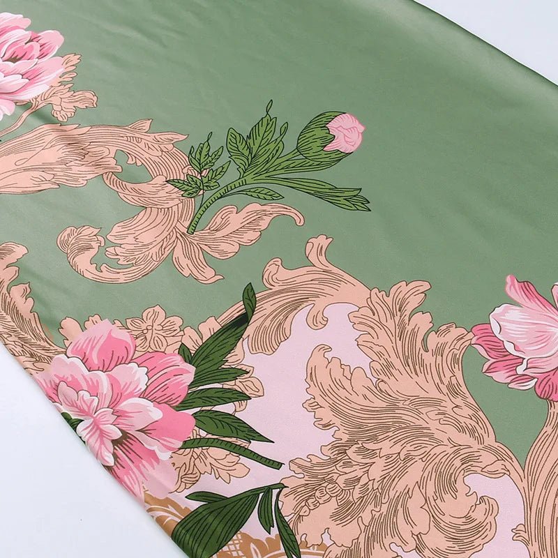 Vestido sin mangas con tirantes y estampado Floral, vestido elegante de verano para mujer, vestido Halter para fiesta en la playa, vestidos largos ajustados con cuello en V a la moda para mujer - VibraStore