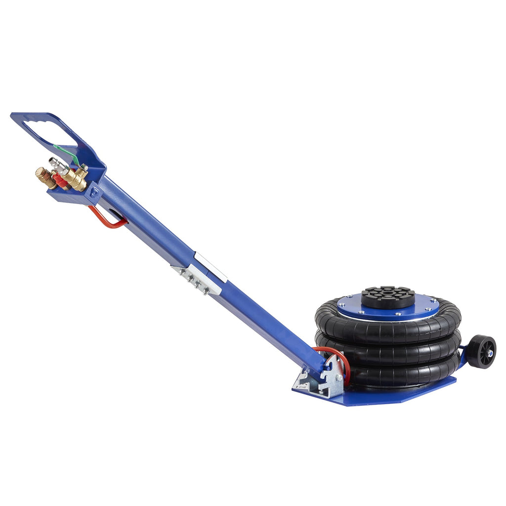 VEVOR Air Jack, 3 Ton 6600 Lbs Triple Bag Air Jack, Airbag Jack With Six Steel Pipes, Lift Up, 3 - 5 S Fast Lifting Pneumatic Jack, With Adjustable Long Handles For Cars, Garages, Repair Blue - VibraStore