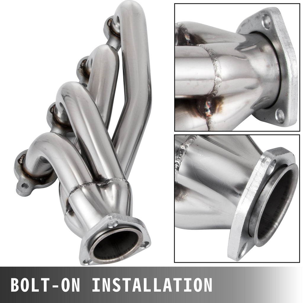 VEVOR Exhaust Header Set 1 Exhaust Turbo Headers, Stainless Steel Exhaust Manifold Headers, Shorty Engine Conversion LS Swap Exhaust Headers For Chevy LS1 LS2 LS3 LS6 LS10 SUV Truck Car - VibraStore