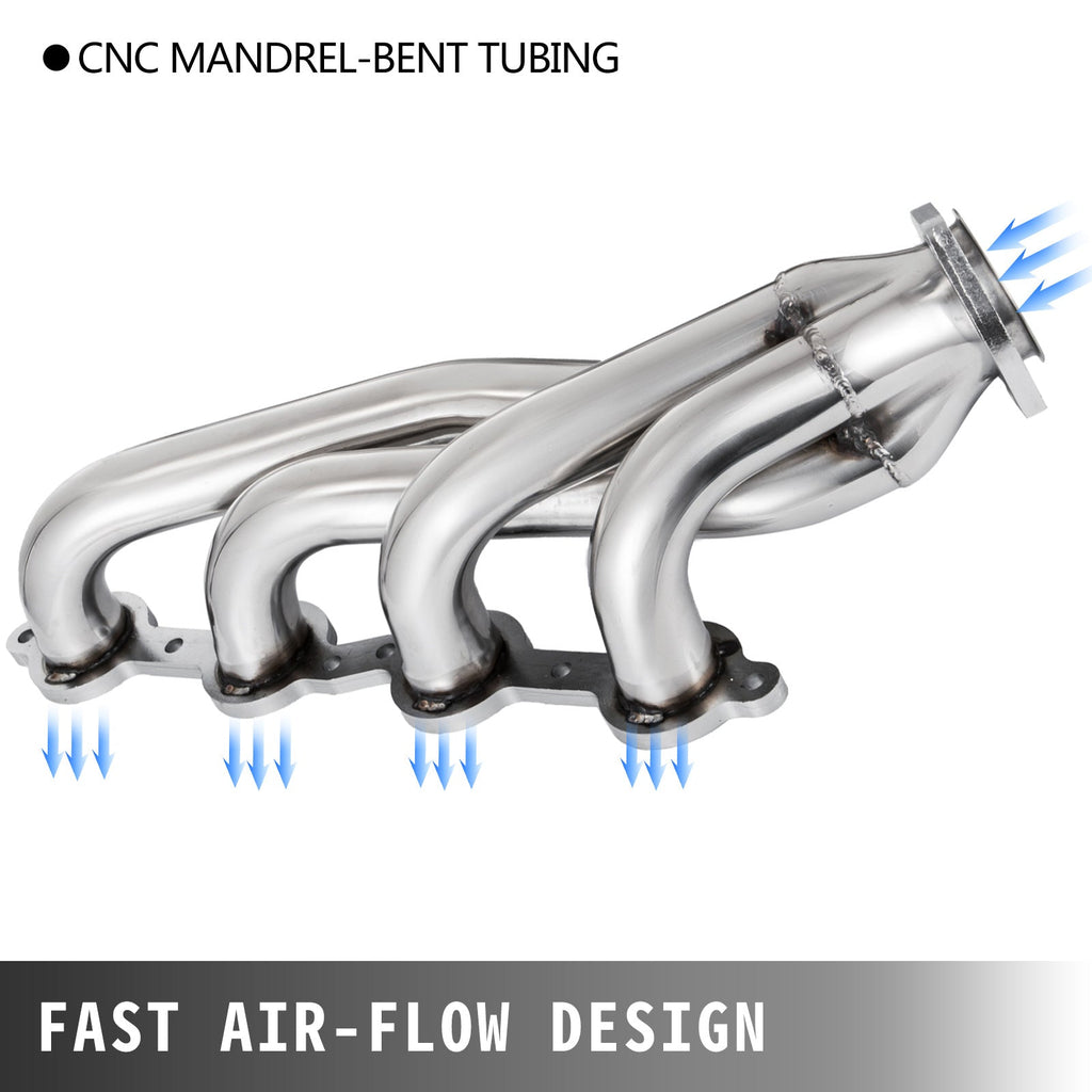VEVOR Exhaust Header Set 1 Exhaust Turbo Headers, Stainless Steel Exhaust Manifold Headers, Shorty Engine Conversion LS Swap Exhaust Headers For Chevy LS1 LS2 LS3 LS6 LS10 SUV Truck Car - VibraStore
