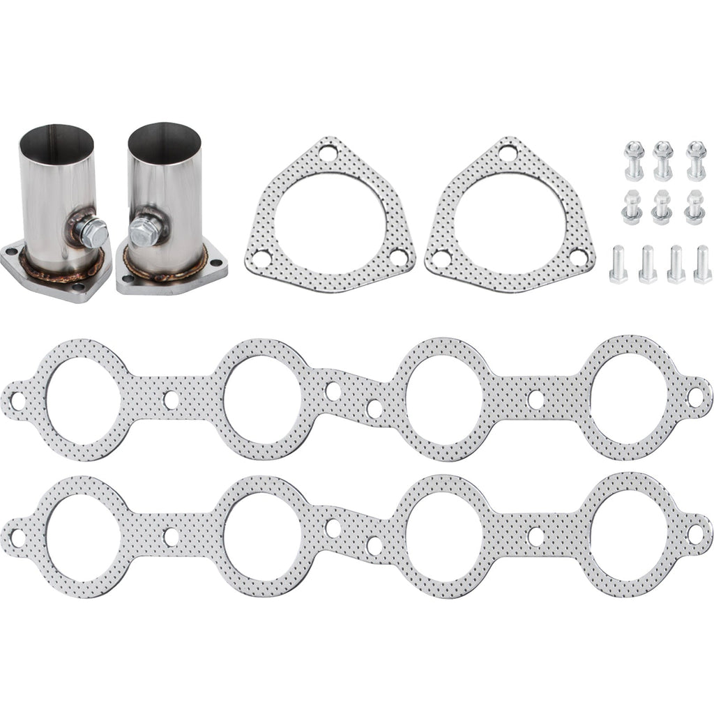 VEVOR Exhaust Header Set 1 Exhaust Turbo Headers, Stainless Steel Exhaust Manifold Headers, Shorty Engine Conversion LS Swap Exhaust Headers For Chevy LS1 LS2 LS3 LS6 LS10 SUV Truck Car - VibraStore