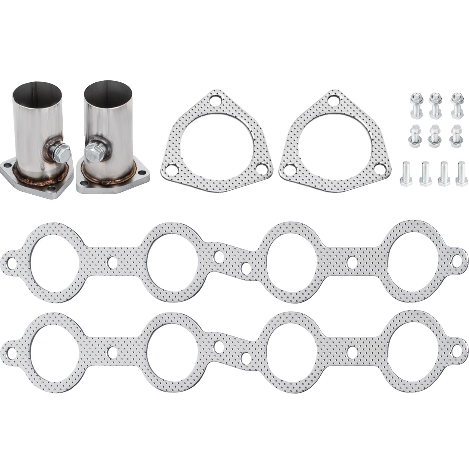 VEVOR Exhaust Header Set 1 Exhaust Turbo Headers, Stainless Steel Exhaust Manifold Headers, Shorty Engine Conversion LS Swap Exhaust Headers For Chevy LS1 LS2 LS3 LS6 LS10 SUV Truck Car - VibraStore