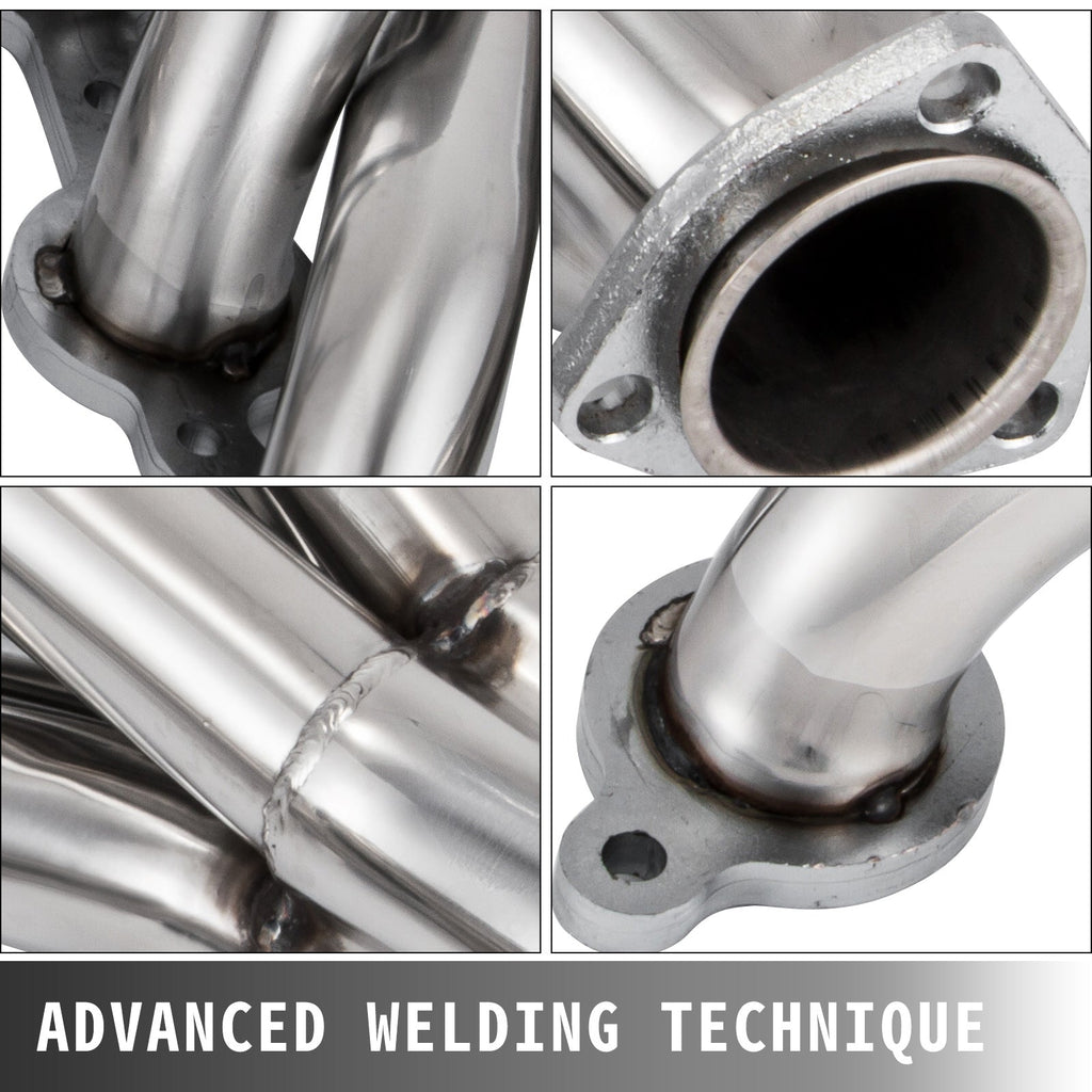 VEVOR Exhaust Header Set 1 Exhaust Turbo Headers, Stainless Steel Exhaust Manifold Headers, Shorty Engine Conversion LS Swap Exhaust Headers For Chevy LS1 LS2 LS3 LS6 LS10 SUV Truck Car - VibraStore