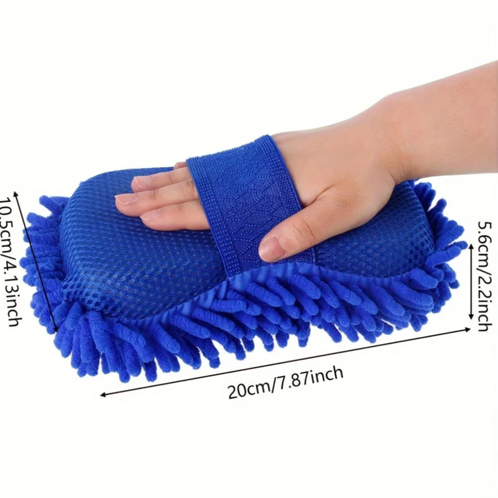 Washing Sponge Brush Soft Chenille Coral Fleece Microfiber Washing Brush Car Body Cleaning Water Absorbtion Brushes Detailing - VibraStore