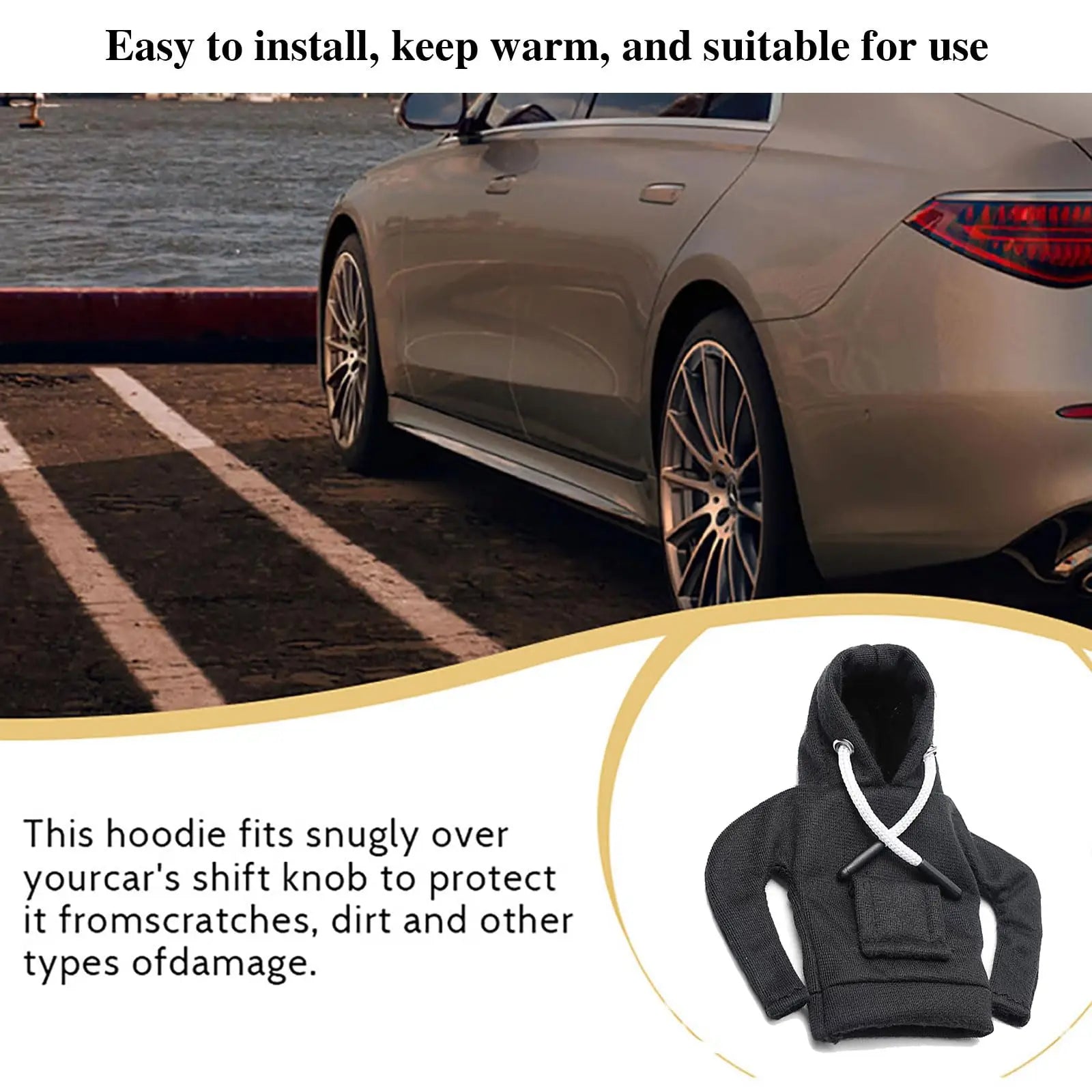 Winter Car Gear Shift Hoodie Cover Shift Cover Gear Handle Decoration Manual Automatic Universal Car Shift Lever Interior Decor - VibraStore
