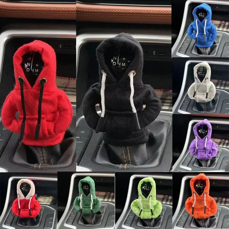 Winter Car Gear Shift Hoodie Cover Shift Cover Gear Handle Decoration Manual Automatic Universal Car Shift Lever Interior Decor - VibraStore