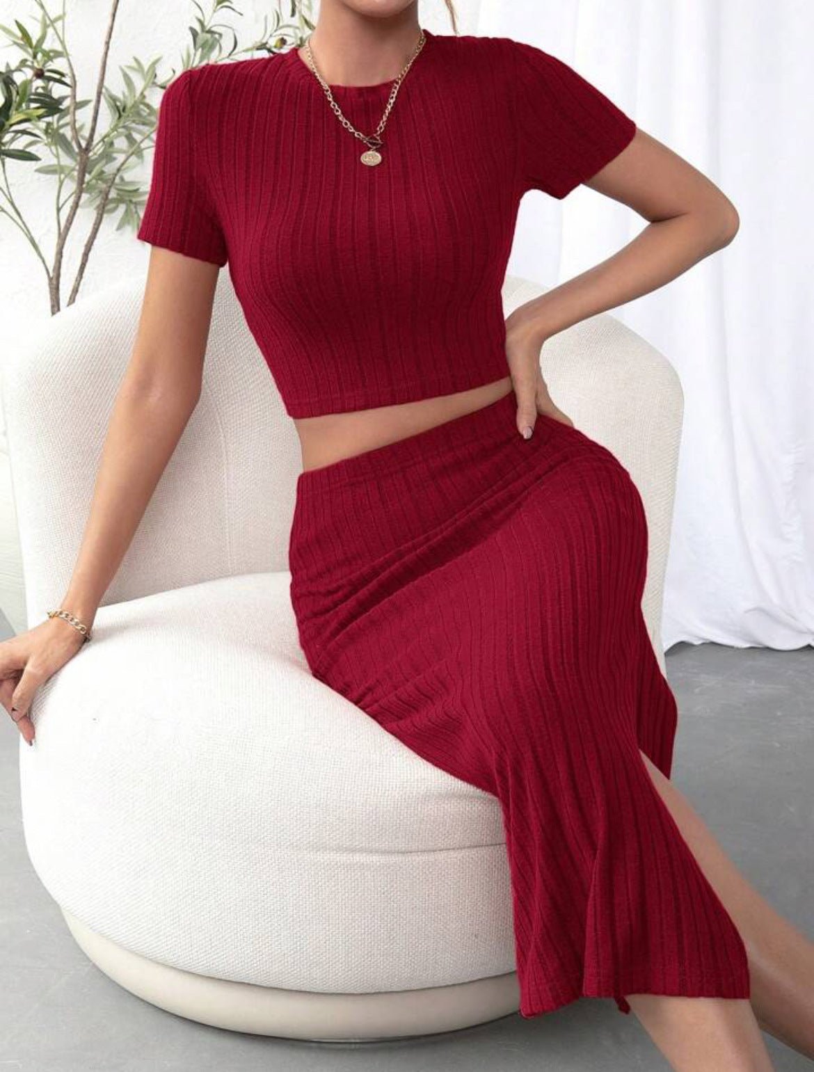 Women's Fashion High Waist Side Slim Fit Suit - VibraStore