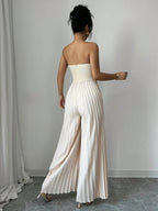 Women's Solid - color Tube Top With Waist - cinching Design - VibraStore